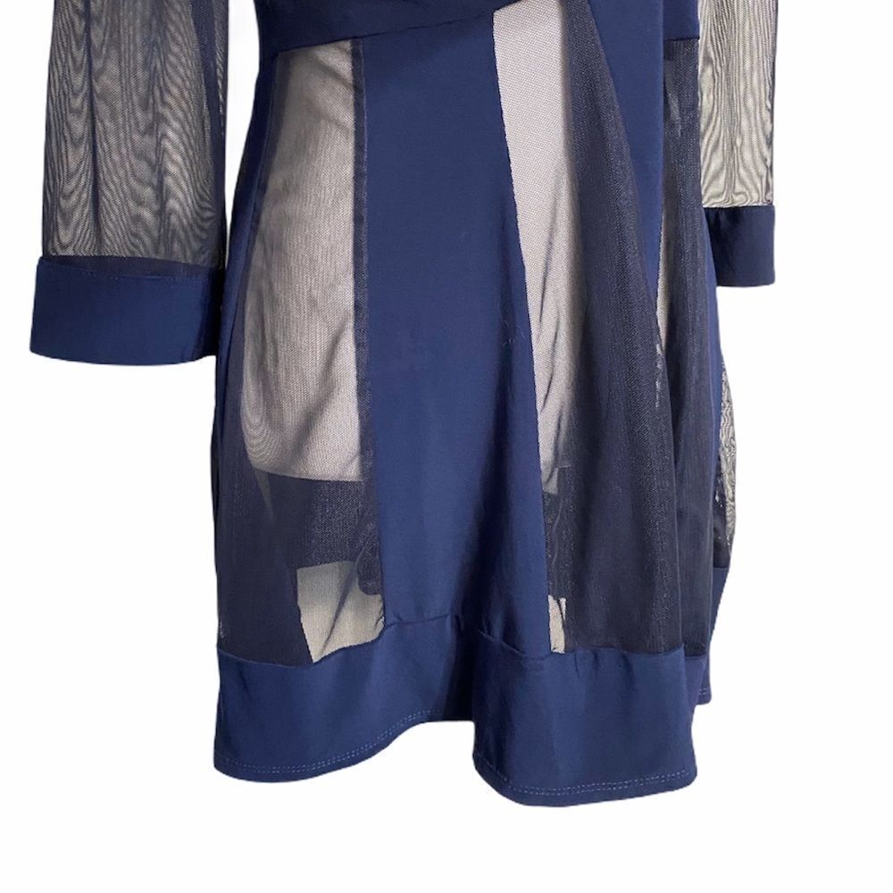 R&M Collection Navy Blue Mesh Topper Jacket‎ - Picture 4 of 10